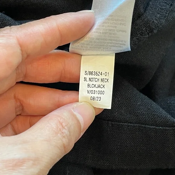 Old Navy Dress Women's XXL Babydoll Linen Blend Sleeveless Midi Pockets Black - Picture 9 of 14